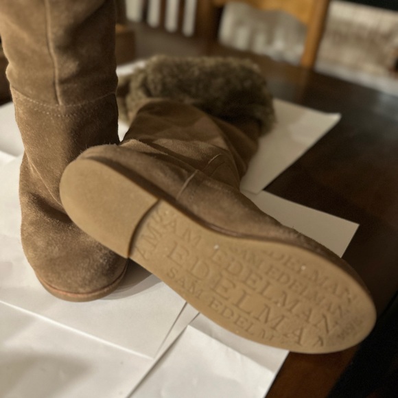 Sam Edelman knee high brown furry boots. - Picture 4 of 8